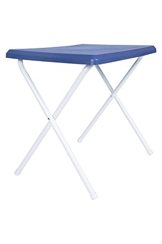 Mountain Warehouse Low Folding Table - Lightweight Dining Table, Steel Folding Legs Navy