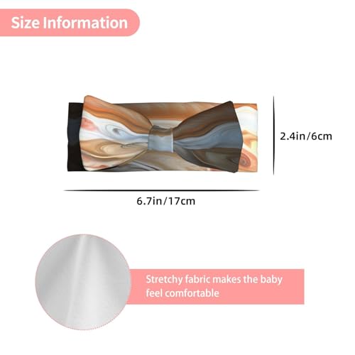 Jupiter Landscape Baby Bow Headband, Soft Baby Bow Hair Accessory For Newborn Babies, Toddlers, Kids.3