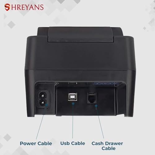 Image of Shreyans 58mm (2 Inch) Direct USB + Bluetooth Thermal Receipt Printer | 14-Days Free Trial Software POS for Restaurants, Cafes, Bakery, Food Businesses