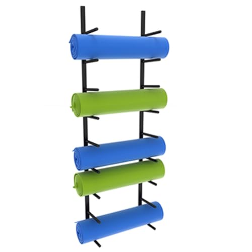 Support de rangement en métal pour tapis de yoga pilates et rouleaux mousse