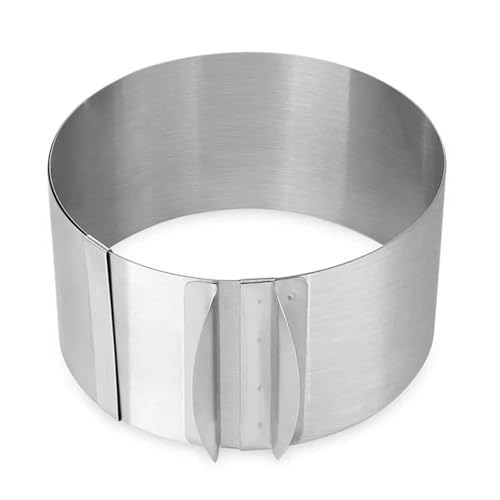 Anillo Para Tartas Anillo telescópico de acero inoxidable for Mousse, molde circular, anillo ajustable for pastel de Mousse, herramientas de anillo for hornear de fácil liberación, 2 uds. Para Hornear