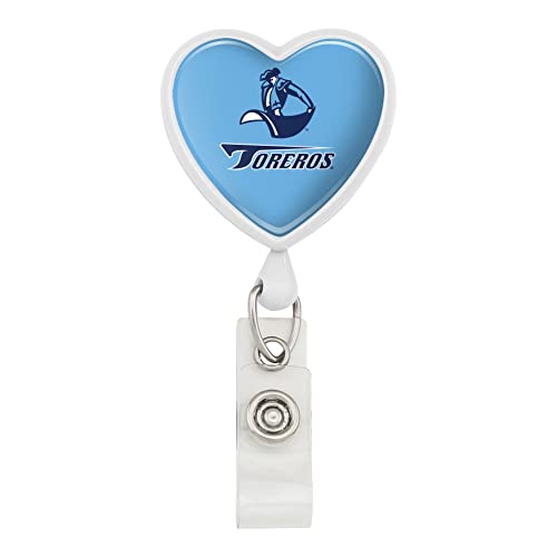 University of San Diego Toreros Heart Lanyard Retractable Reel Badge ID Card Holder