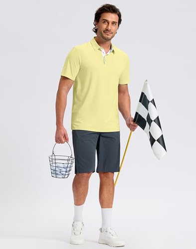 Image of Obla Mens Golf Shirt Short Sleeve Dry Fit Moisture Wicking Performance Athletic Casual Work Collared Polo Shirts for Men