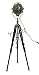 THOR INSTRUMENTS Hollywood Studio Antique Spotlight Black Tripod Floor Lamp Home & Office Decor Rustic Vintage Home Decor Gifts