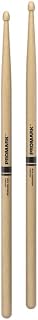 ProMark Rebound 5AB Hickory Drumsticks - Crafted for Resilience and Precision - Acorn Wood Tip for Larger Sweet Spot - 1 Pair