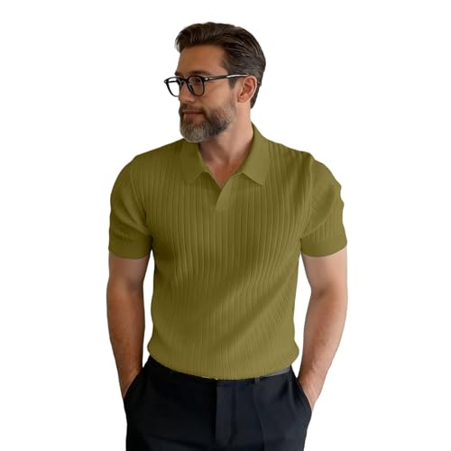Polo de vacances pour homme col en V idéal pour le golf