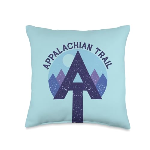 Vintage Appalachian Trail Hiking Marker Appalachian Logo Throw Pillow