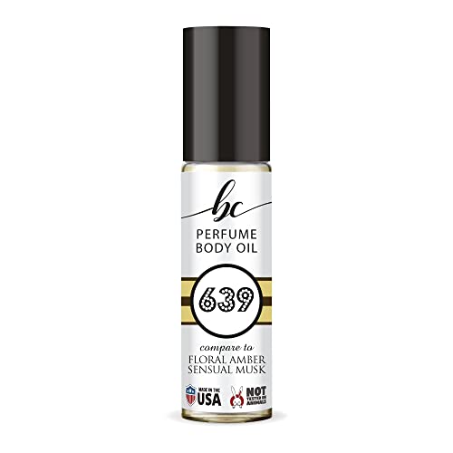 BIOCURA BC Perfume 639 Inspired by Rosendo Floral Amber Sensual Musk For Women & Men Replica Fragrance Body Oil Dupes Alcohol-Free Sample Travel Size Concentrated Long Lasting Roll-On 0.3 Fl Oz/10ml
