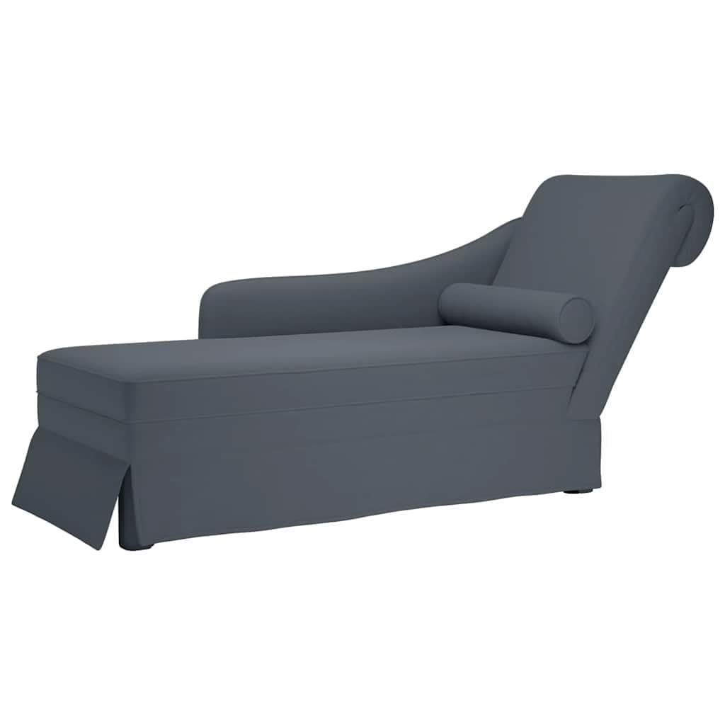 Chaise longue con cuscino cervicale e bracciolo destro, in velluto, 145 x 56 x 70 cm, comoda sedia da salotto per soggiorno, camera da letto, camera degli ospiti, zona relax e lettura