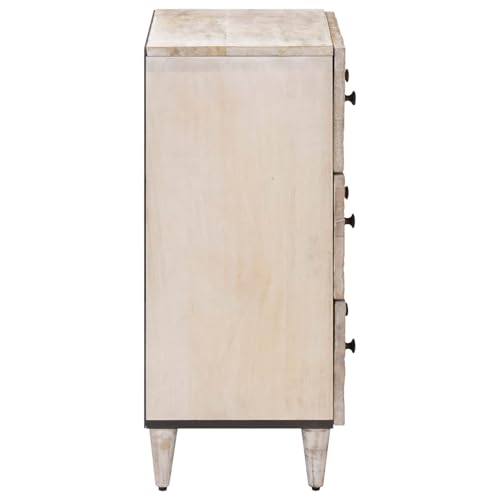 Comoda rectangular de madera de mango maciza y diseño moderno 6