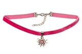 Herbert Hahn Modezubehör Trachten Kropfband - 50995/EDELWEISS - pink