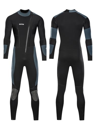 Trajes de Neopreno for Hombre Traje de Neopreno de 5 mm - Traje de Buceo de Cuerpo Completo ultraelástico con Cremallera Frontal for Buceo, Buceo y natación(XX-Large)