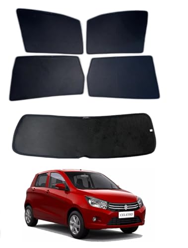 Image of Premium Car Sunshade Fix Type Non-Magnetic Curtain with Rear Dicky Curtain Set of 5pc for Old Celerio