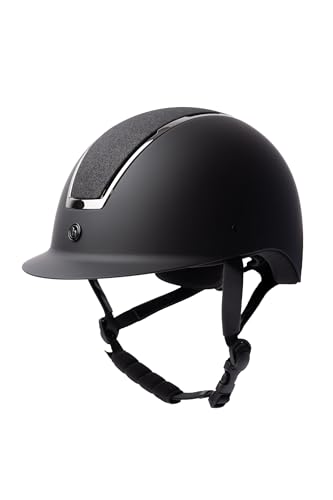 Horze Damen Reithelm Sentinel, CE EN 1384:2023, größenverstellbar, schwarz, 55/57