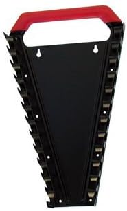 14-Slot Wrench Holder and Organizer, Black, Steel, Wrench Storage Rack, Tool Organization and Storage