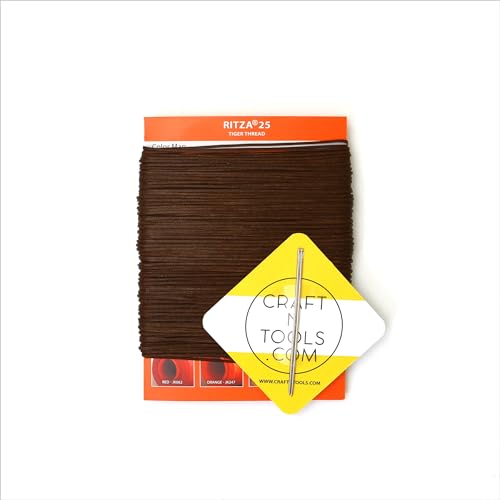 Ritza Tiger Thread hilo encerado poliéster 50 m marrón miniatura 2