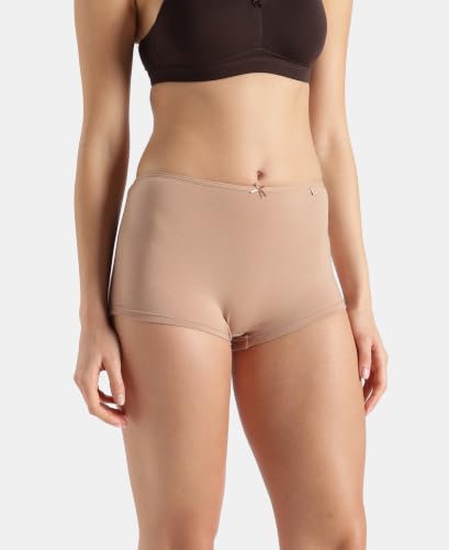 Image of Jockey SS04 Women High Coverage Super Combed Cotton Elastane Stretch Boy Leg (Pack of 2)