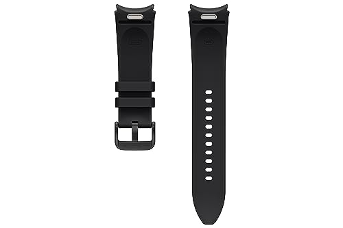 Image of SAMSUNG Galaxy Watch 6, 5, 4 Series Hybrid Eco Leather Band, T-Buckle Closure for Men and Women, Smartwatch Replacement Strap, Durable, One Click Attachment, Medium /Large, ET-SHR96LBEGUJ, Black