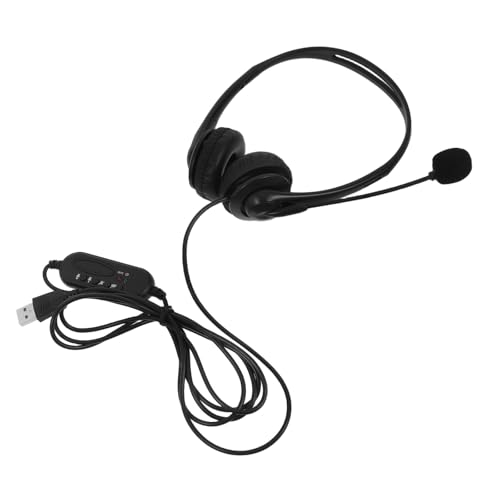 MUELODSIC Gaming Headset mit Mikrofon USB Kabelgebunden Over Ear pc Headset mit Geräuschunterdrückung für Online Kurse und Callcenter