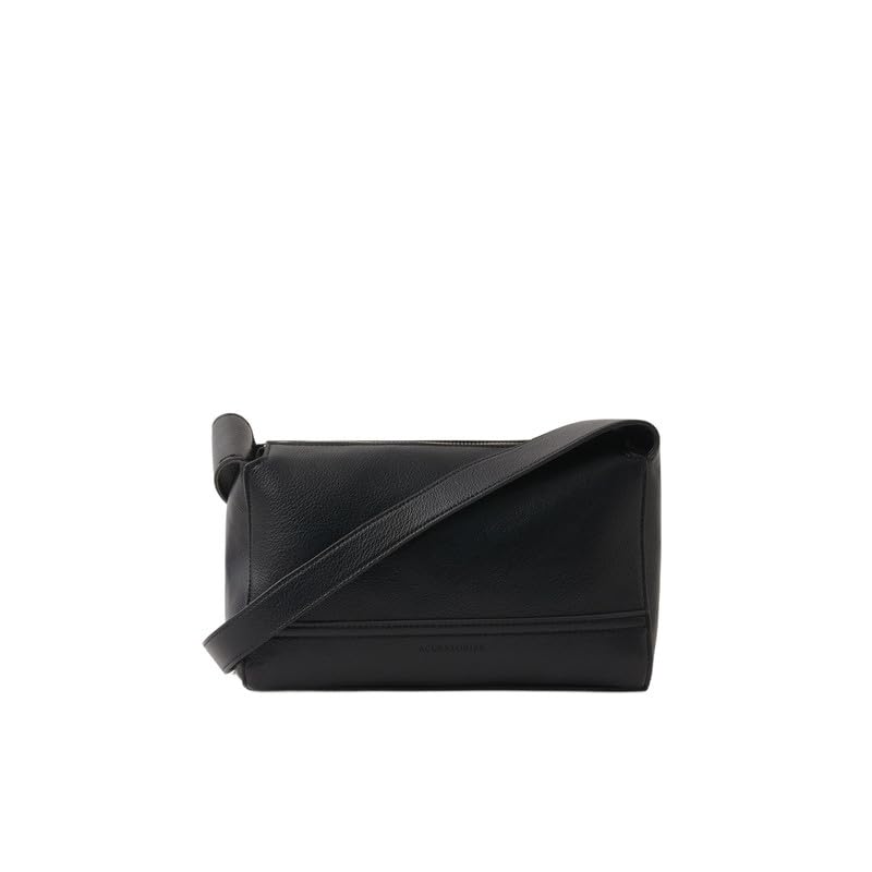 Image of Accessorize London Women's Plain Sling Bag | Minimalist Faux Leather Crossbody | Structured Adjustable Strap Handbag