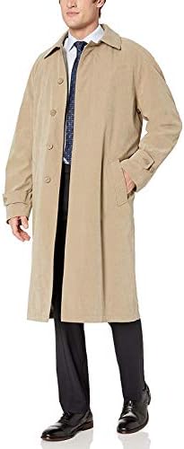 Adam BakerMen's Single Breasted Breasted Full Length Trench Coat All Year Round Raincoat