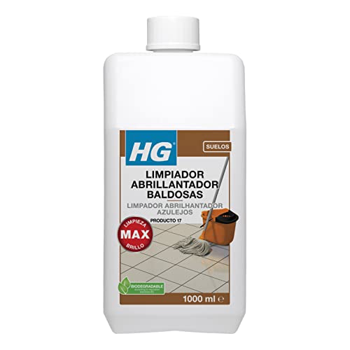 HG Limpiador Abrillantador Baldosas, Limpiador y Abrillantador para Azulejos, Juntas y Suelos de Cocina, Elimina la Grasa y Restaura los Suelos de Piedra Natural y Suelos Industriales - 1 Litro