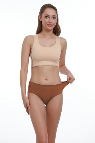 Image of WANDER Womens Seamless Hipster Underwear 3-Pack Invisible No Show Brief | Laser-cut, No Panty Line, Cotton Crotch, Breathable, Stretch, Tag-free, Cool for Summer, Dress Leggings