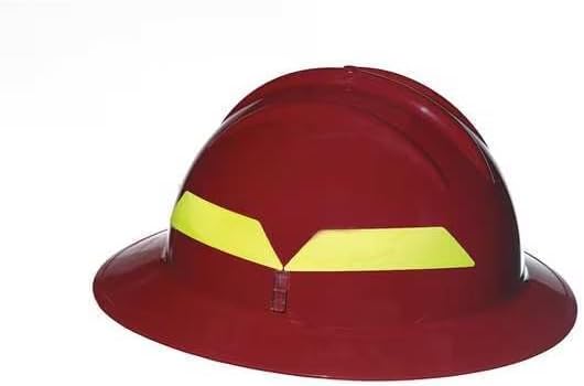 Fire Helmet, Red, Full-Brim, Mfr: FHRDR-A