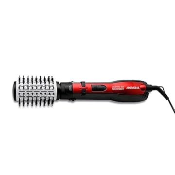 Escova Rotativa Ceramic Íon Turbo, Mondial, Vermelho/Preto, 1200W, 110V - ER-09