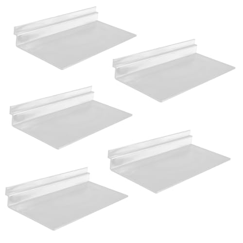 Levemolo 5pcs Slatwall Shoe Display Racks Floating Shelves Plastic Shoe Storage Organizer for Retail Store