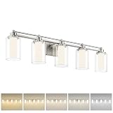 HWH 5-Light Bathroom Vanity Light, Brushed Nickel...