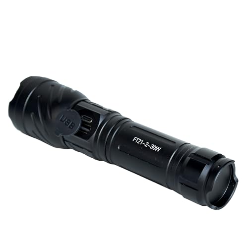 GOR-30W-Spot-LED-1500-Lumens-Flashlight-Torch-5-Modes-Rechargeable-C-Type-Charging-Battery-Indicator-FT21