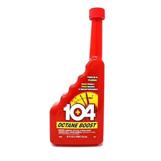 104+ (10406) Octane Boost - Boosts Octane And Cleans injectors To Improve Engine Performance - Improve Gas Mileage - 1 Bottle Treats Up To 18 Gallons, 16 fl. oz.