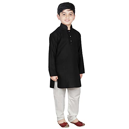Image of SG YUVRAJ Raw Silk Kurta Set for Boys