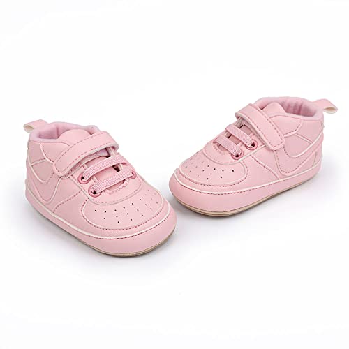 Image of Clowora Unsex Baby Shoes Boys Girls Infant Sneakers Non-Slip Soft Rubber Sole Toddler Crib First Walker Lightweight Shoes