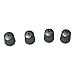 BMW TPMS Wheel Valve Stem Cap set Gray (x4) tire air fill screw on cover