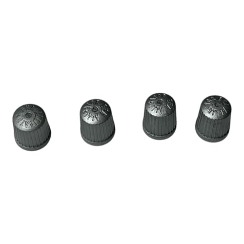 BMW TPMS Wheel Valve Stem Cap set Gray (x4) tire air fill screw on cover