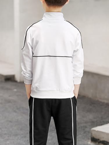 Kids Boys 2 Piece Athletic Tracksuit Long Sleeve Sweatshirt with Jogger Sweatpants Set Fall Winter Outfit4