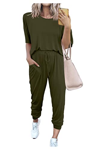 PRETTYGARDEN Women's Two Piece Sets 2025 Summer Spring Jogger Pants Travel Vacation Lounge Outfits Airplane Matching Clothes