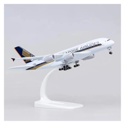 LIUSANG Skala samolotu 20 cm 1:400 dla A380 Singapo Airlines model samolotu ze stopu z kółkami i podwoziem kolekcjonerskie pamiątki odpowiednie do ekspozycji