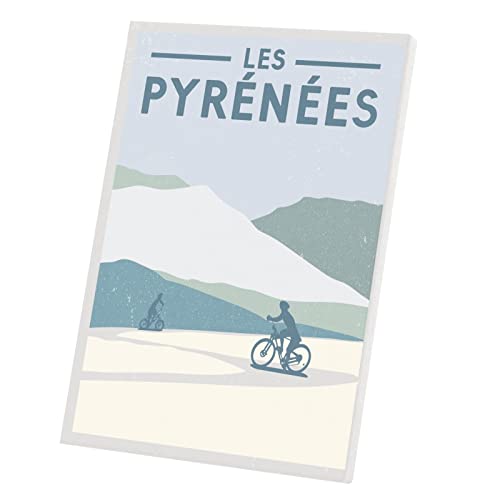 Toile Imprimée Les Pyrénées Vélo avec finitions graphiques haute définition