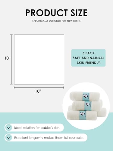 23% Off HIPHOP PANDA Baby Washcloths – Soft Bamboo 6 Pack - Image 3