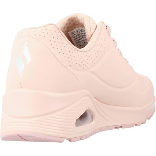 Skechers Women's Uno Frosty Kicks Sneaker, Lt Pink Durabuck Textile Trim, 36 EU