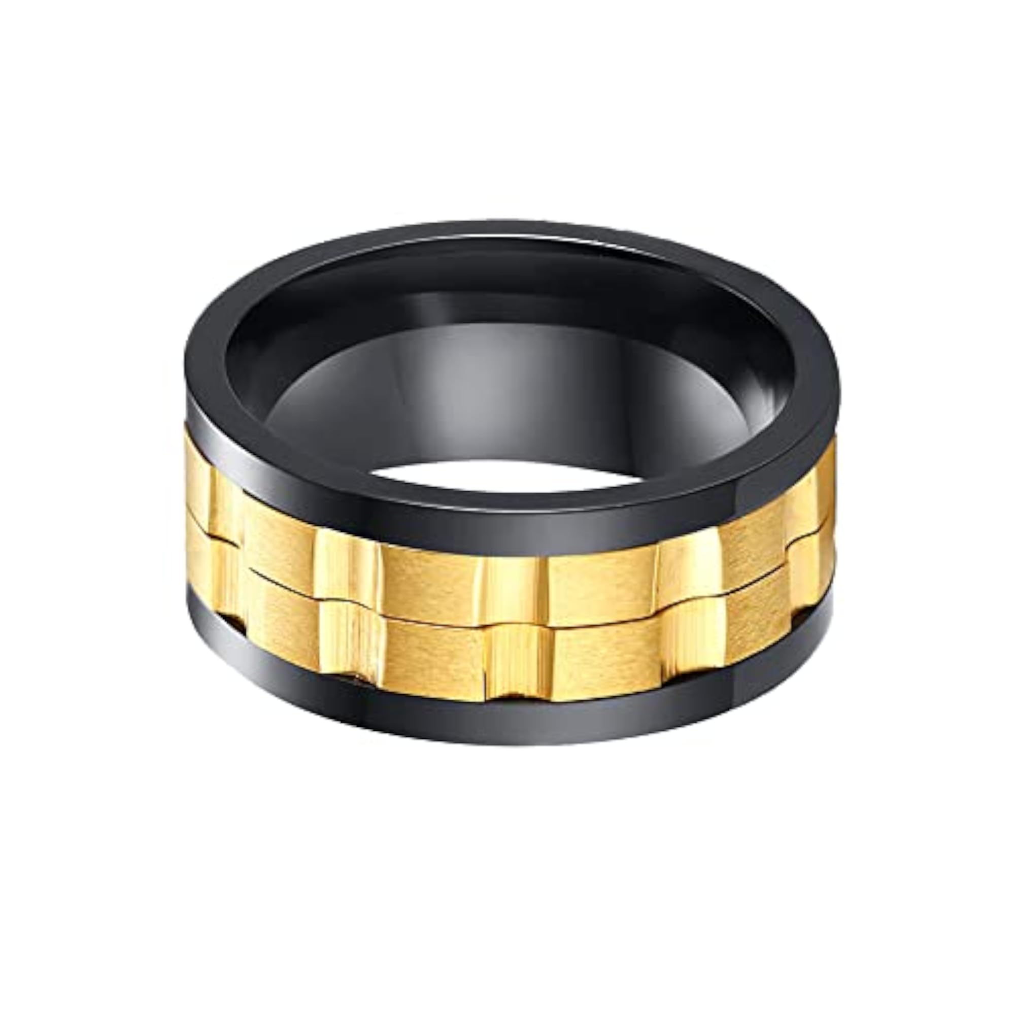 High Polished Stainless Steel Spinner Band Ring, Stylish Accessory