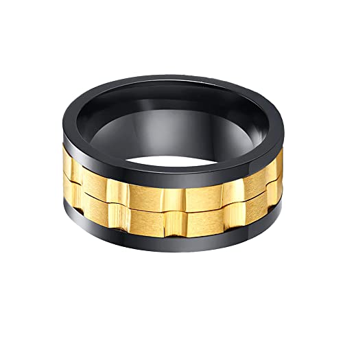 High Polished Stainless Steel Spinner Band Ring, Stylish Accessory
