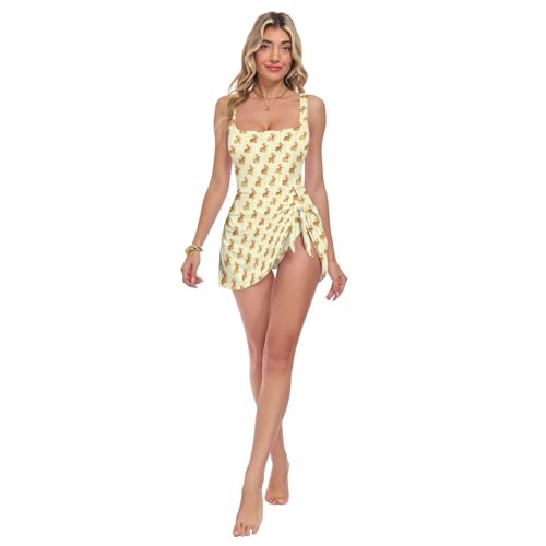 Maillot de bain une pièce Hatcarf rouge à jupe réglable pour femme