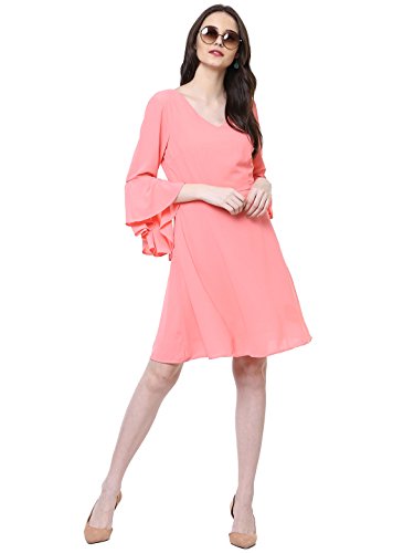 Image of Harpa Black Solid Dress(GR5119-BLACK)