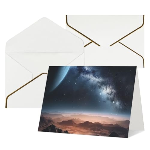 Cartes de vœux vierges esprit galaxie pour envoyer de douces pensées