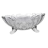  Alipis Bol À Fruits En Verre Cristal Grand Saladier Plateau De Service Pour La Maison Vaisselle Élégante En Verre Pour Desserts Bonbons Noix