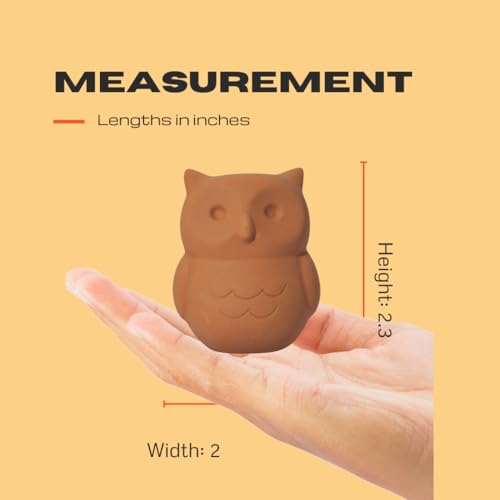 Image of Sifri 3D Brown Sugar Keeper 2-in-1 Set - Terracotta Clay Owl & Spoon Saver Softener - Cute Kitchen Storage & Freshness Holder for Sugar - Gift for Bakers (2, Owl and Spoon)